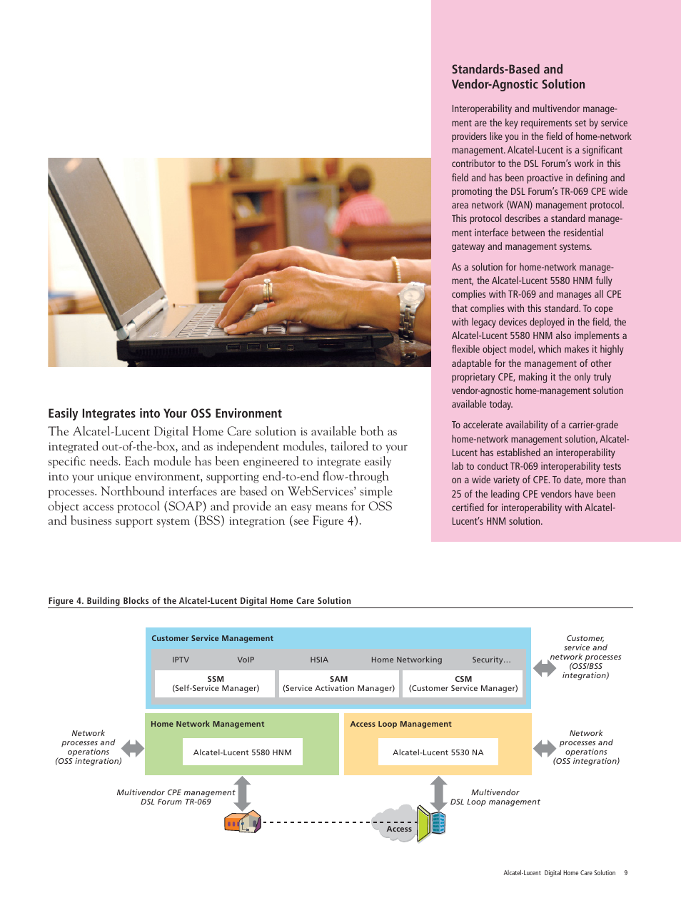 Standards-based and vendor-agnostic solution | Alcatel-Lucent Digital Home Care Solution User Manual | Page 9 / 12