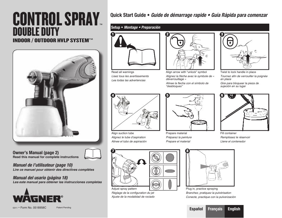 Wagner Control Spray Double Duty User Manual | 28 pages