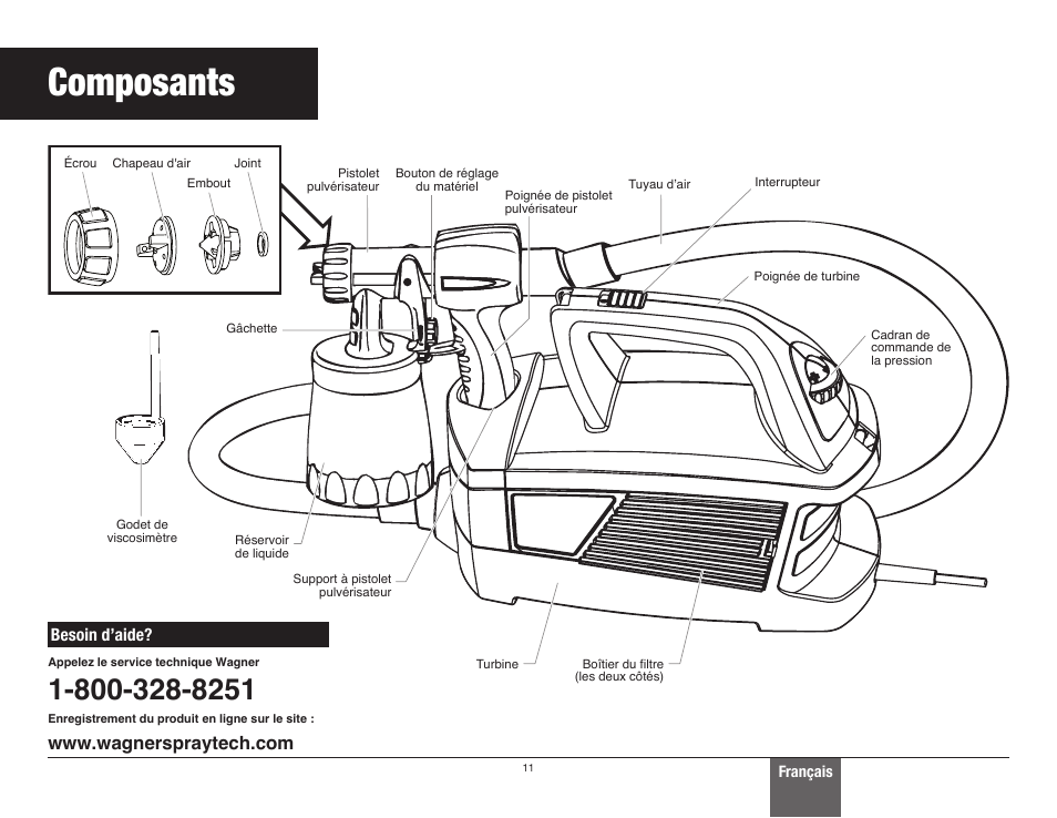 Composants | Wagner Control Spray Max User Manual | Page 11 / 28