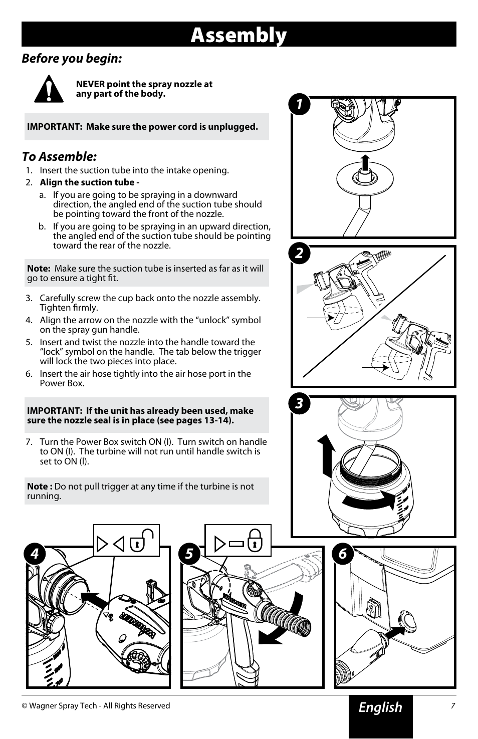 Assembly, English | Wagner Flexio 890 Sprayer User Manual | Page 7 / 20