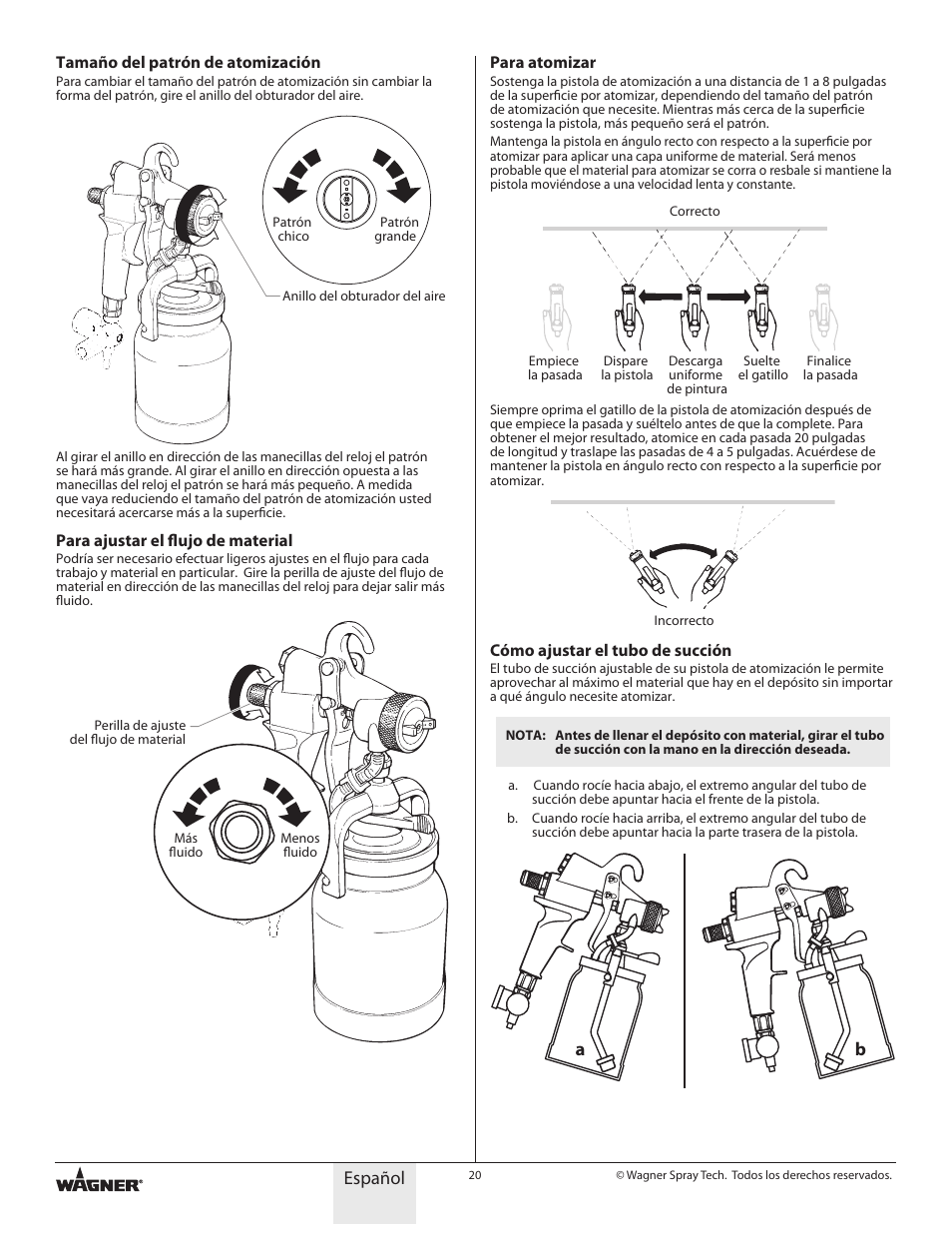 Español | Wagner HVLP Conversion Gun User Manual | Page 20 / 28