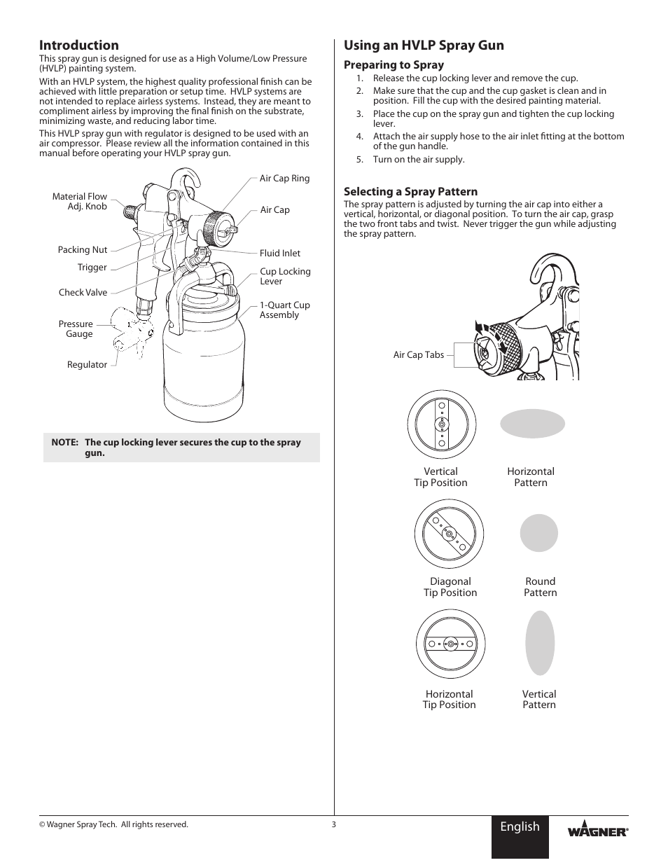 Introduction, Using an hvlp spray gun, English | Wagner HVLP Conversion Gun User Manual | Page 3 / 28