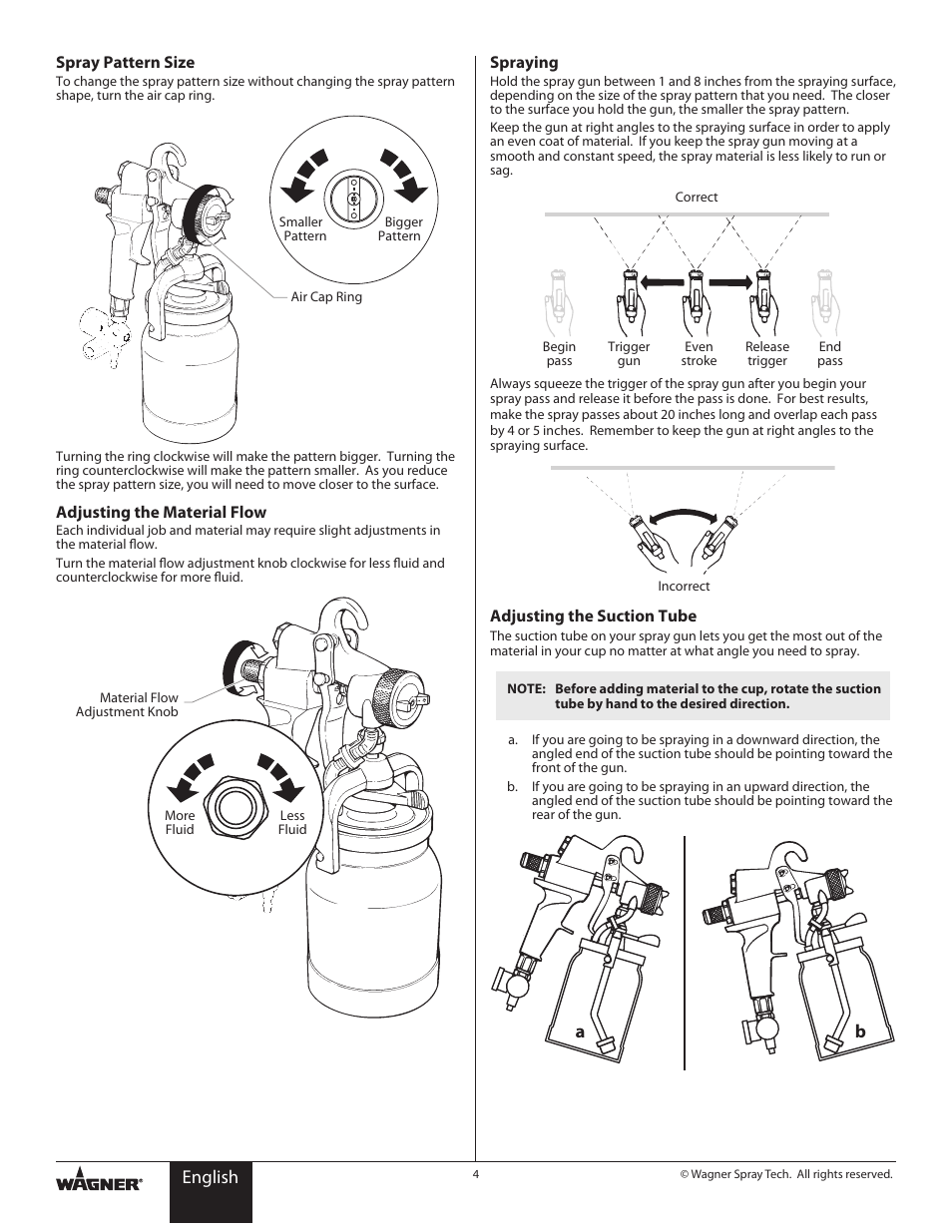 English | Wagner HVLP Conversion Gun User Manual | Page 4 / 28