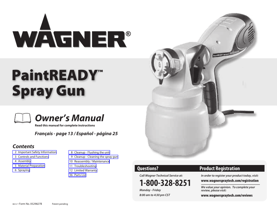 Wagner PaintREADY Spray Gun User Manual | 13 pages