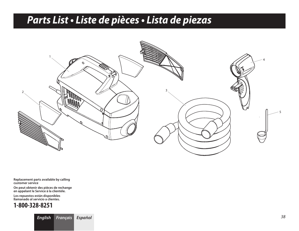 Parts list • liste de pièces • lista de piezas 3, Parts list • liste de pièces • lista de piezas | Wagner PaintREADY System User Manual | Page 14 / 16