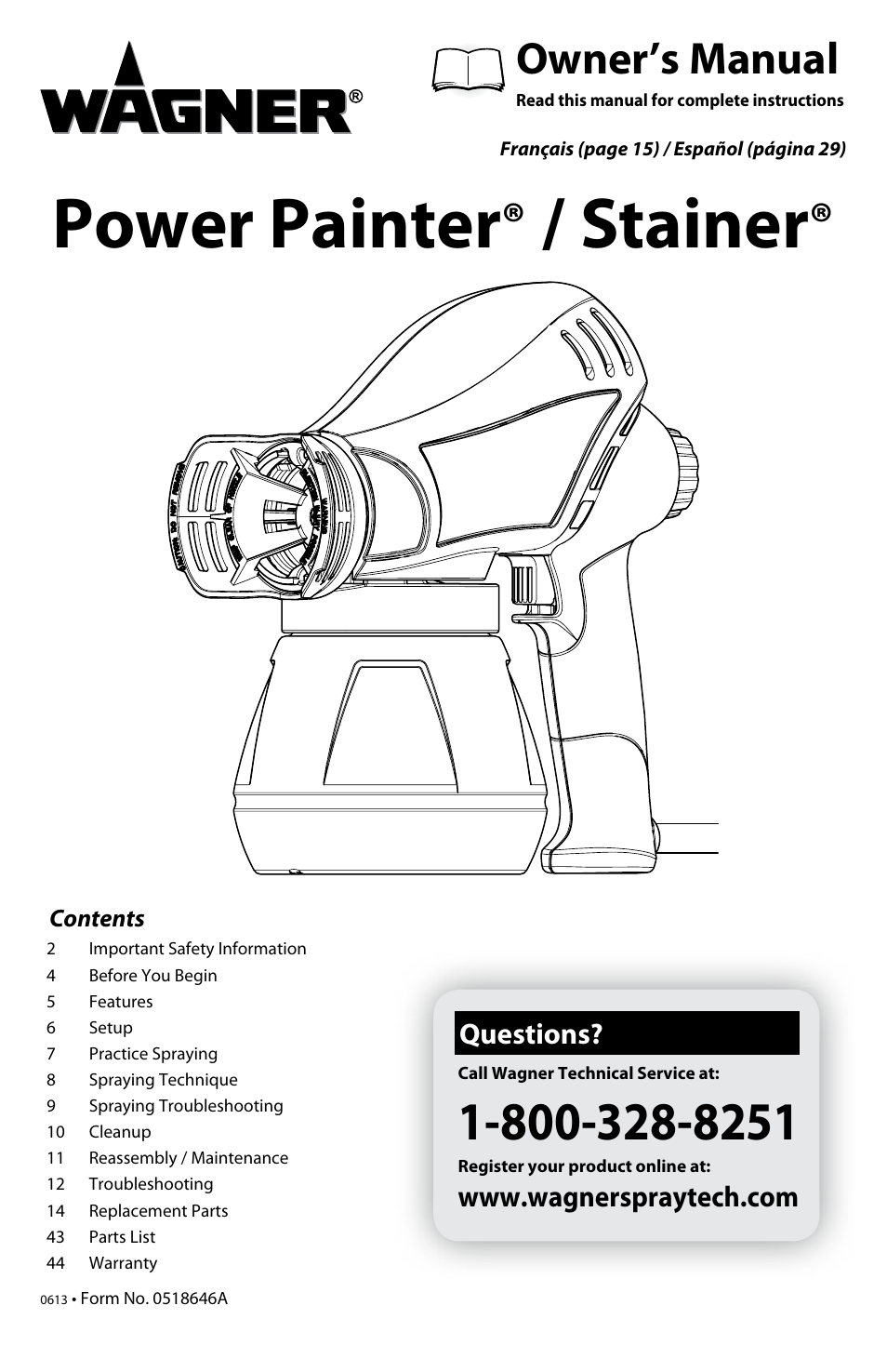 Wagner Power Painter User Manual | 16 pages