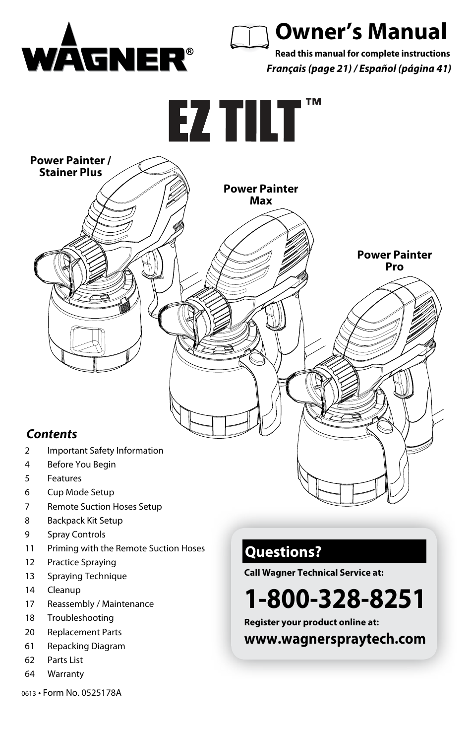 Wagner Power Painter Pro with EZ Tilt User Manual | 24 pages