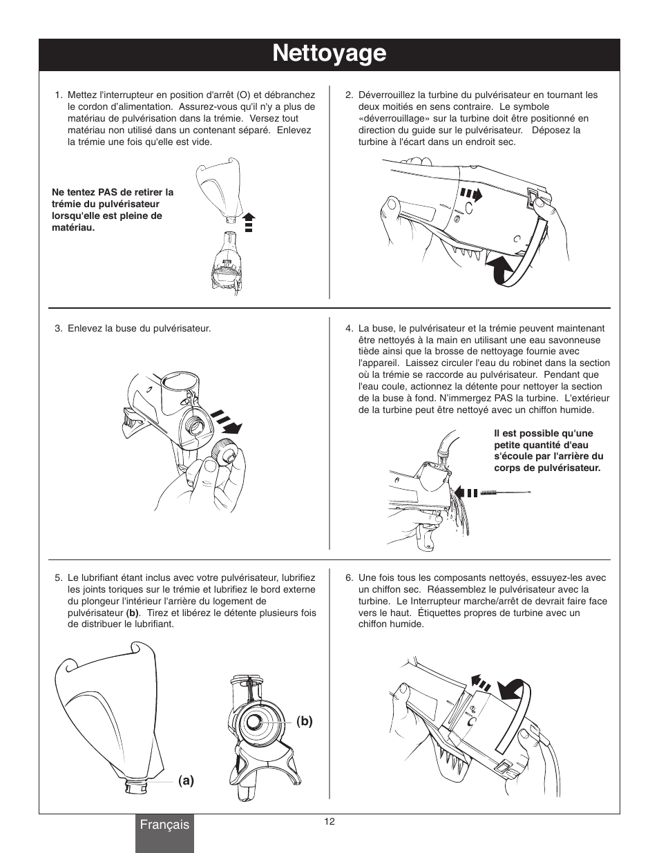 Nettoyage | Wagner Power Tex User Manual | Page 12 / 20