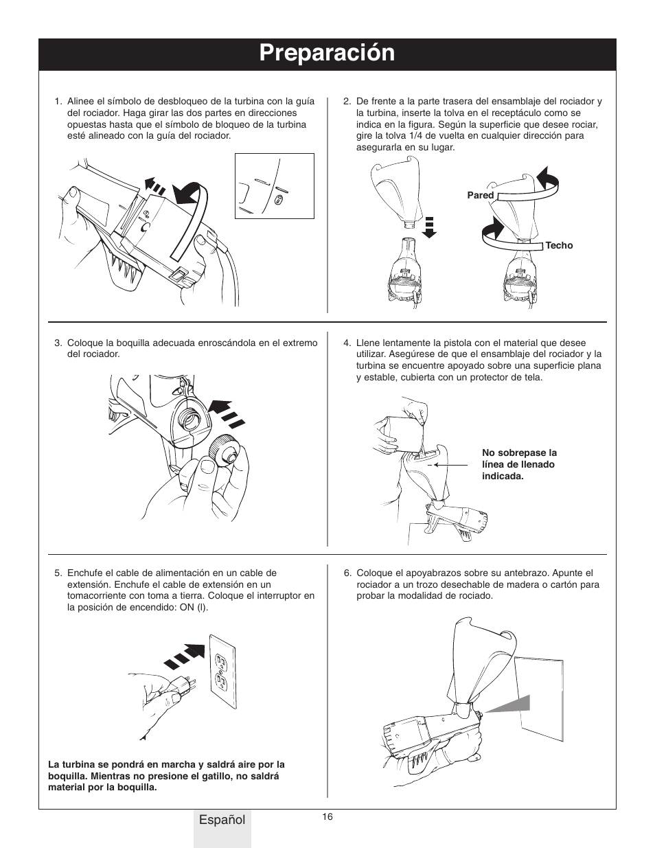 Preparación | Wagner Power Tex User Manual | Page 16 / 20