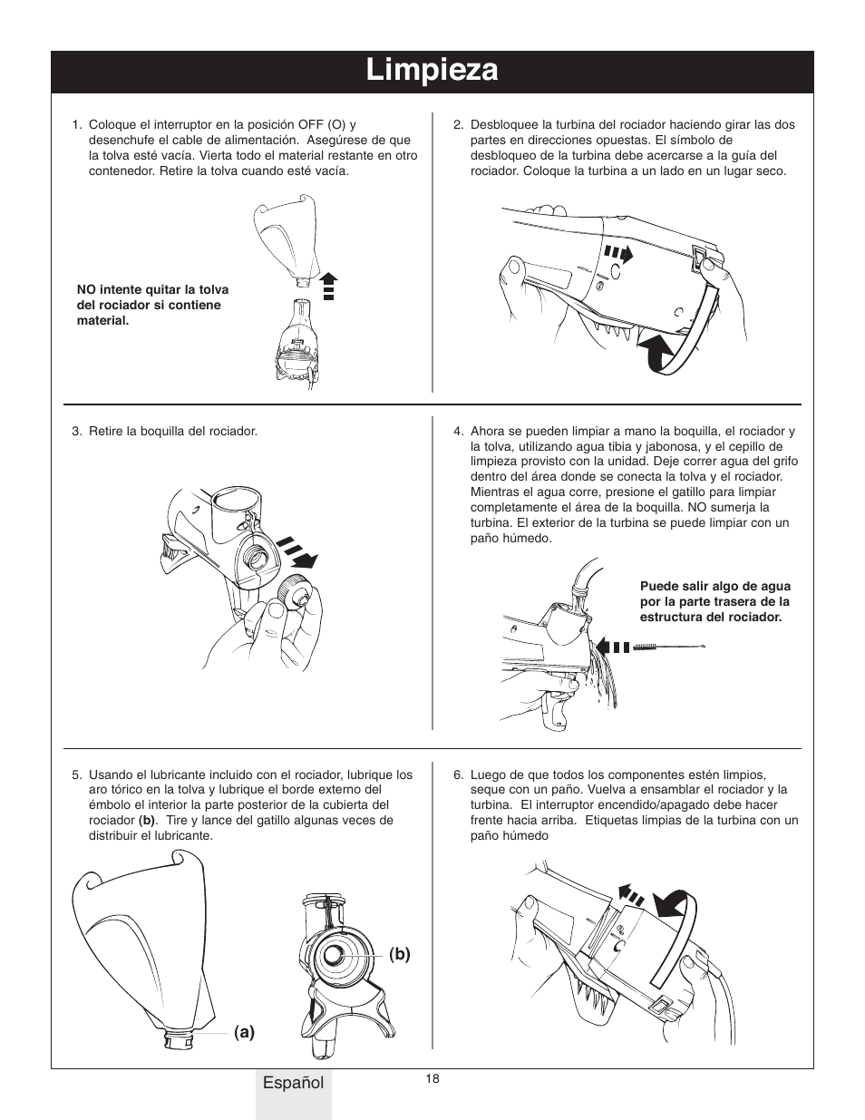 Limpieza | Wagner Power Tex User Manual | Page 18 / 20