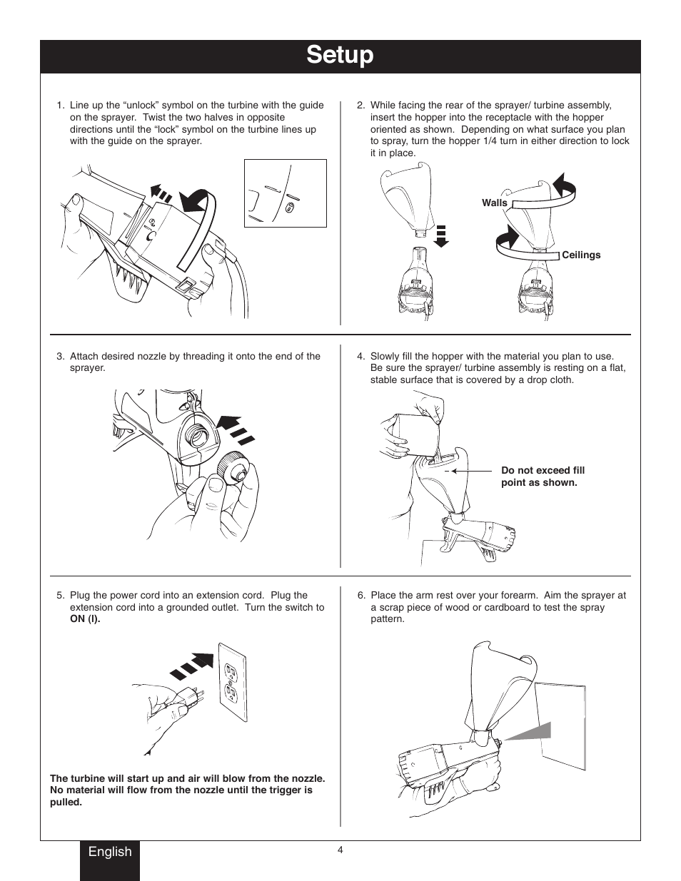 Setup | Wagner Power Tex User Manual | Page 4 / 20