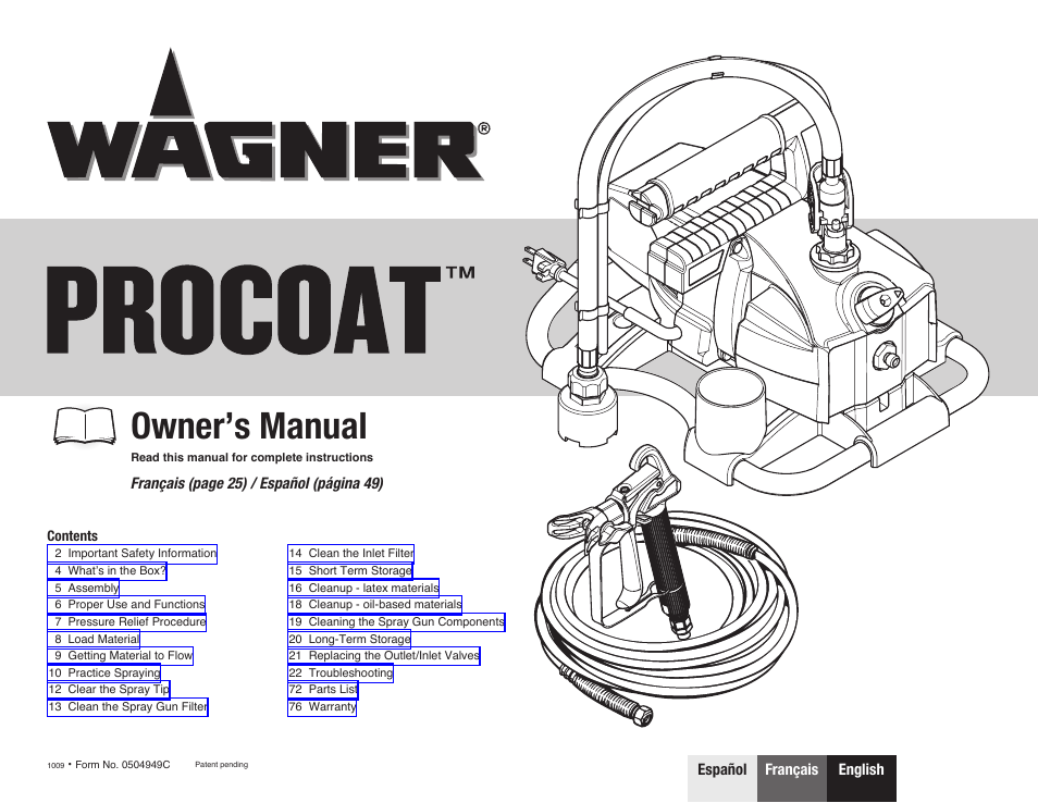 Wagner ProCoat User Manual | 28 pages