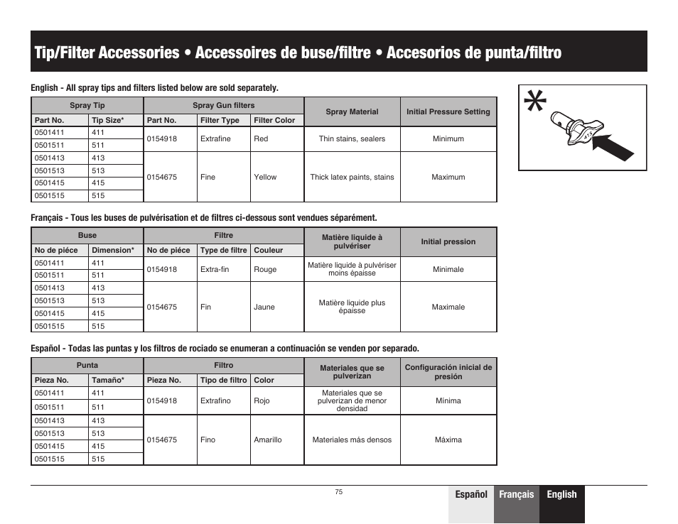 Accessories / accessiores / accesorios | Wagner ProCoat User Manual | Page 27 / 28