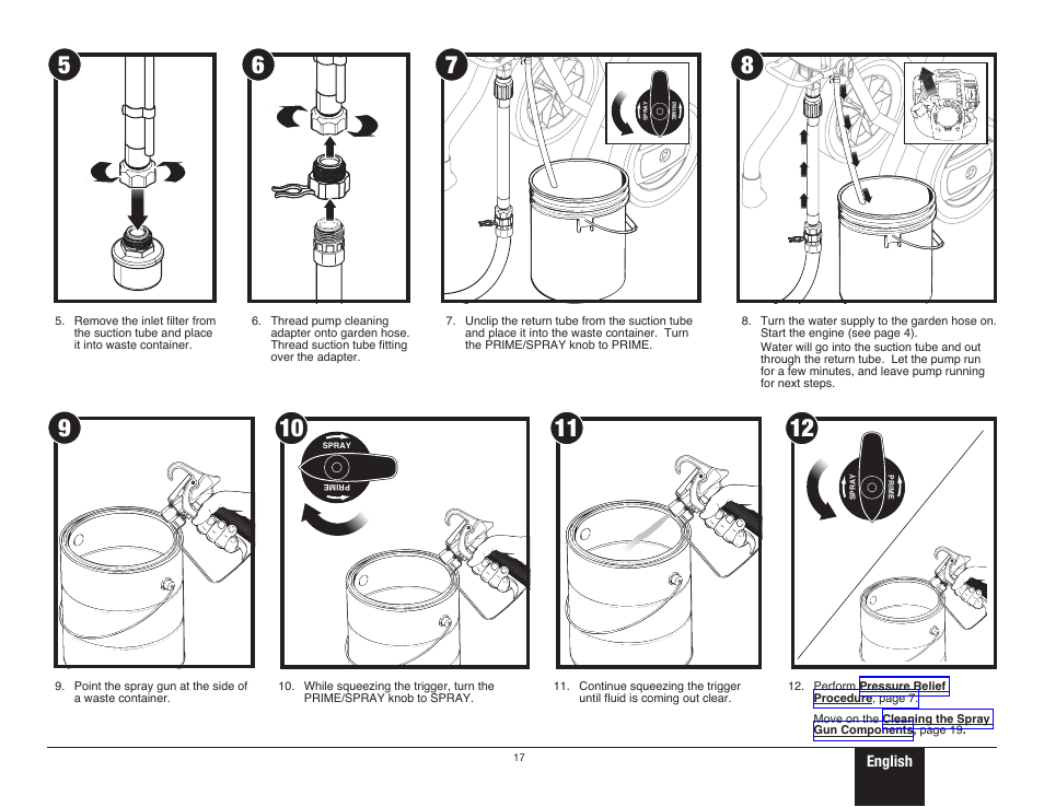 Cleanup - latex materials 2 | Wagner ProCoat 9185G User Manual | Page 17 / 28