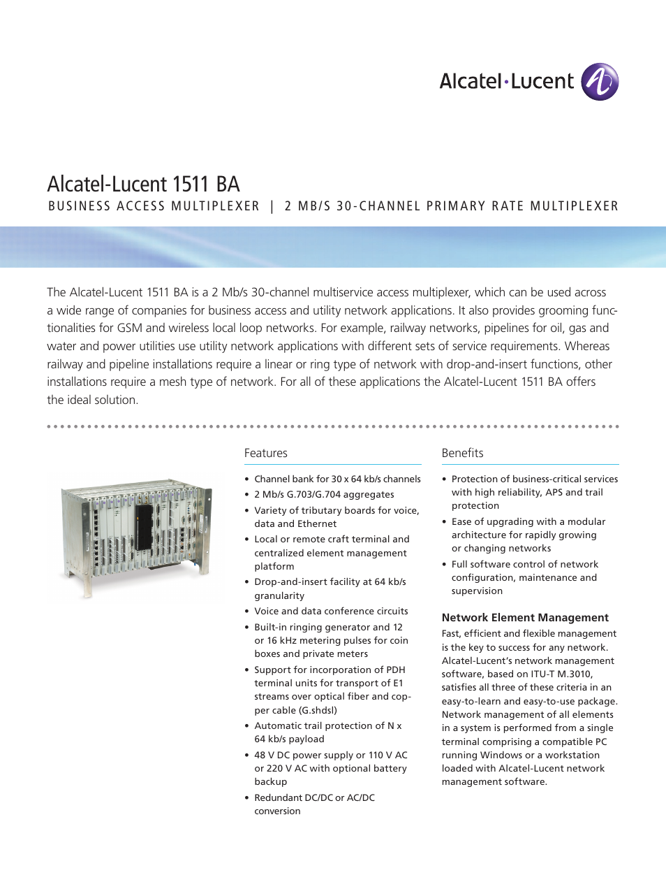 Alcatel-Lucent 1511 BA User Manual | 4 pages