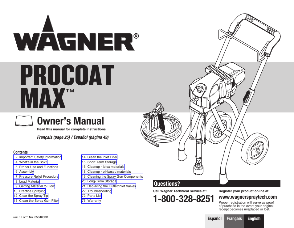 Wagner ProCoat Max User Manual | 28 pages
