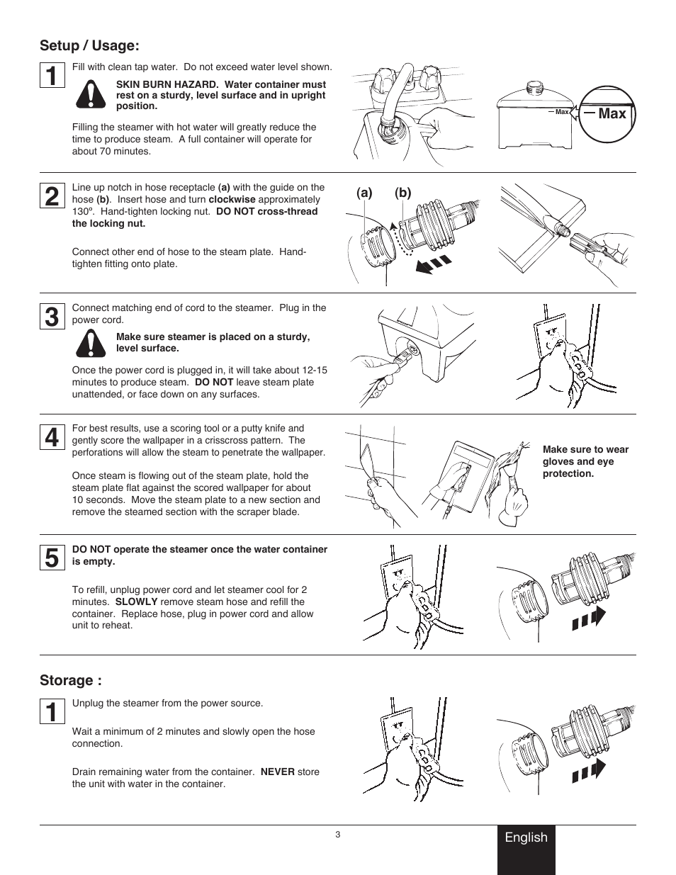 Wagner 705 Steamer User Manual | Page 3 / 8