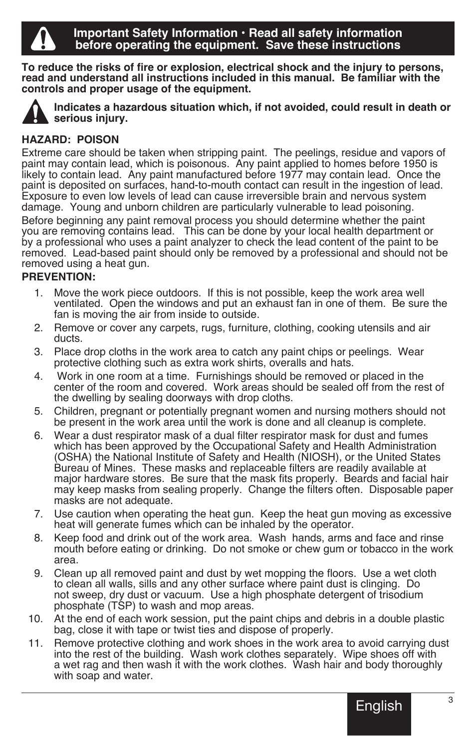 English | Wagner HT3500 User Manual | Page 3 / 32