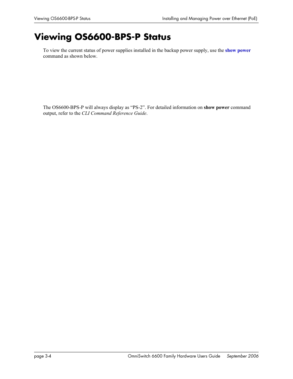 Viewing os6600-bps-p status, Viewing os6600-bps-p status -4 | Alcatel-Lucent Omni 6600 User Manual | Page 100 / 144