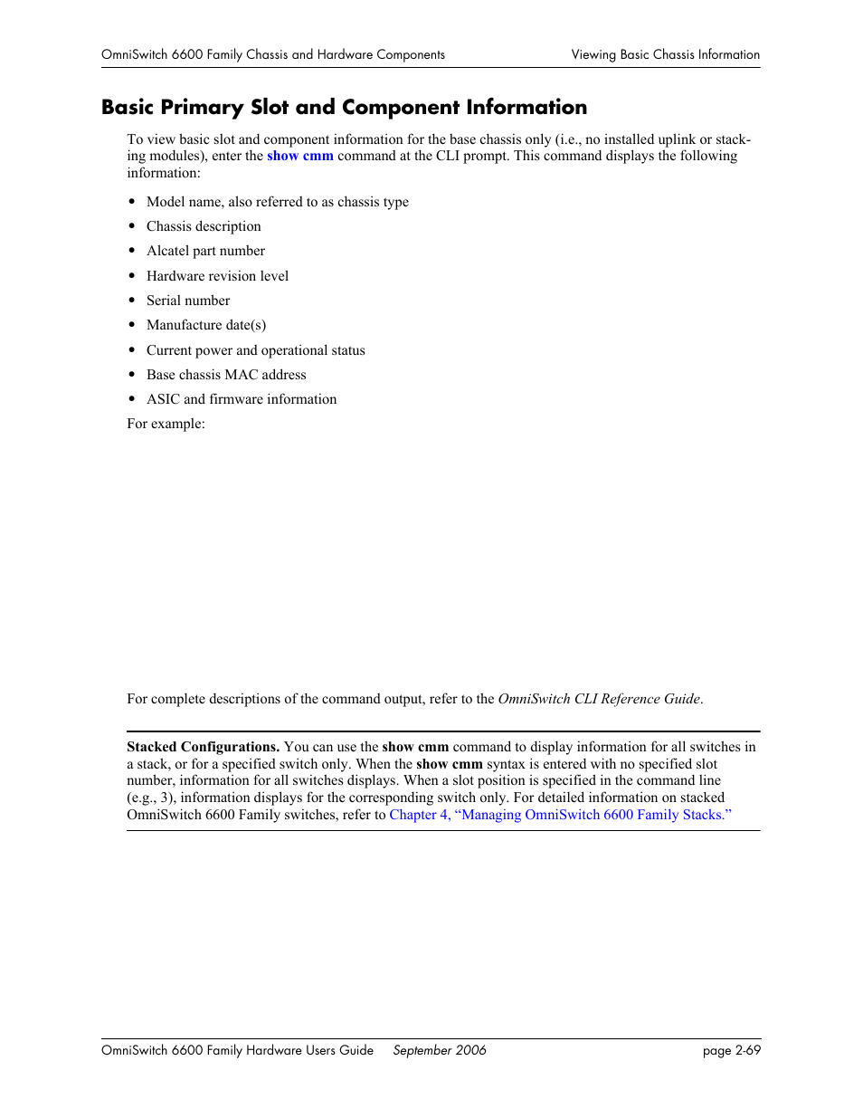 Basic primary slot and component information, Basic primary slot and component information -69 | Alcatel-Lucent Omni 6600 User Manual | Page 93 / 144