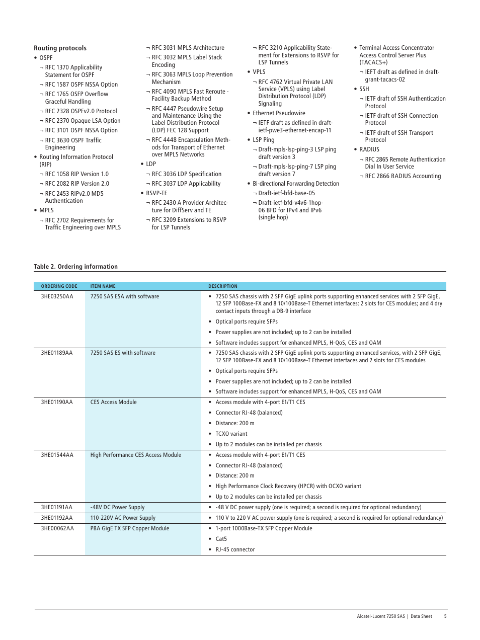 Alcatel-Lucent 7250 SAS User Manual | Page 5 / 6
