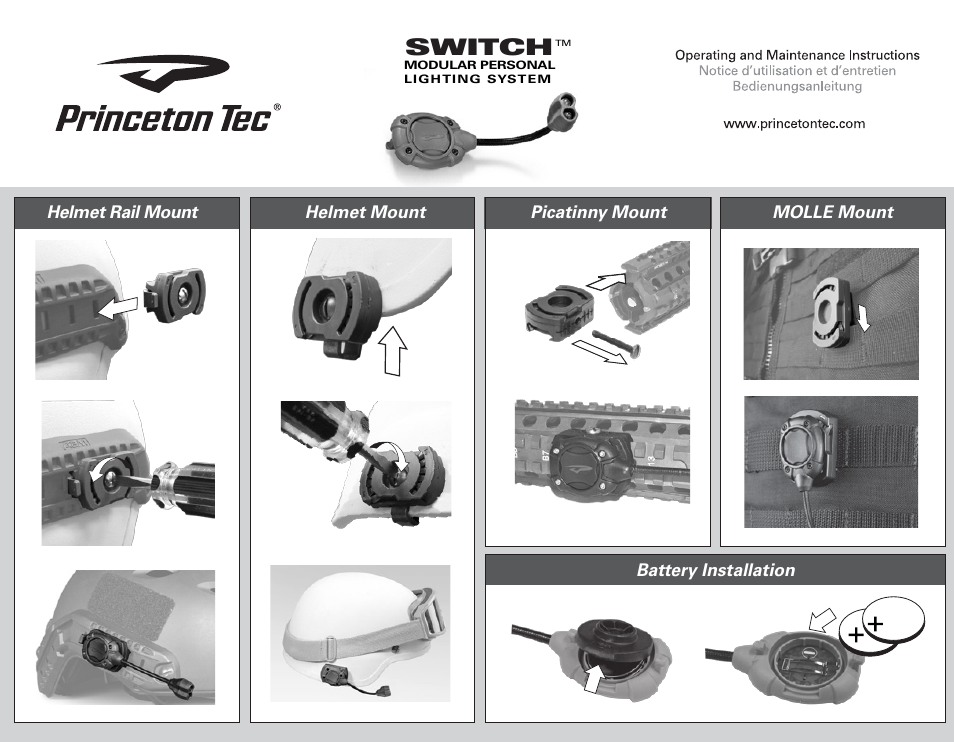 Princeton Tec SWITCH - MPLS User Manual | 2 pages