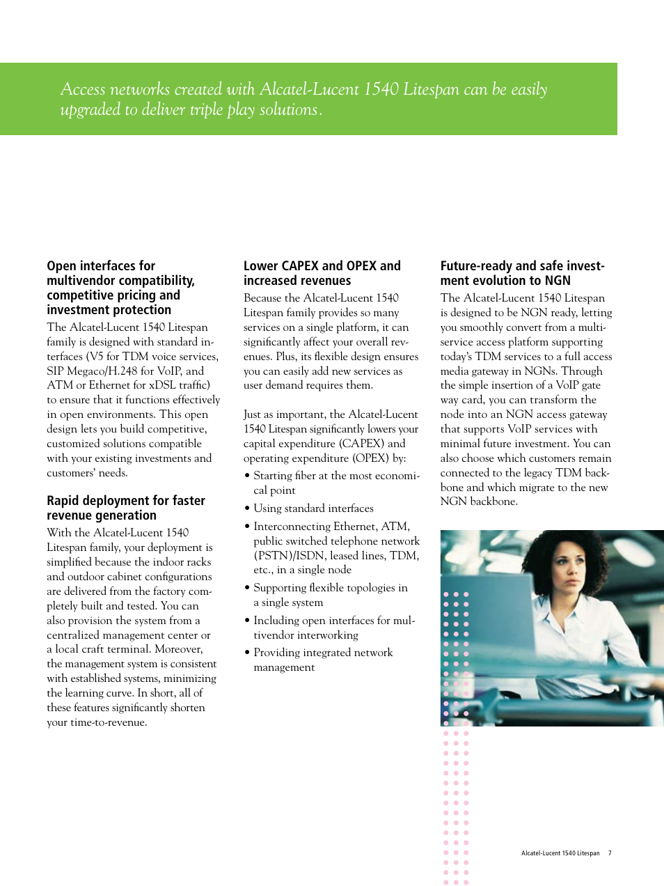 Alcatel-Lucent Litespan 1540 User Manual | Page 7 / 12