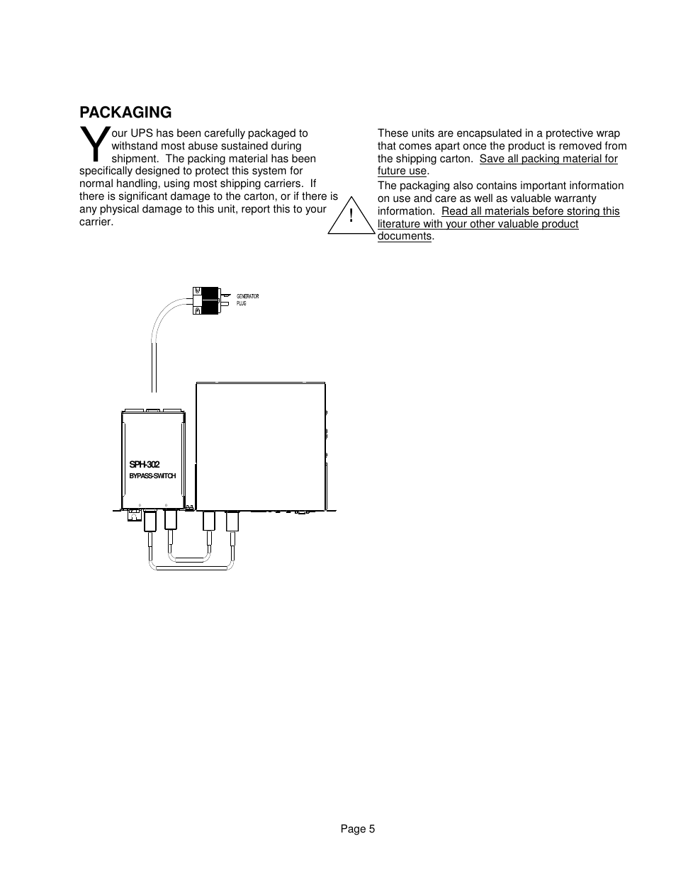 Packaging | Clary SP1250 LE User Manual | Page 5 / 21