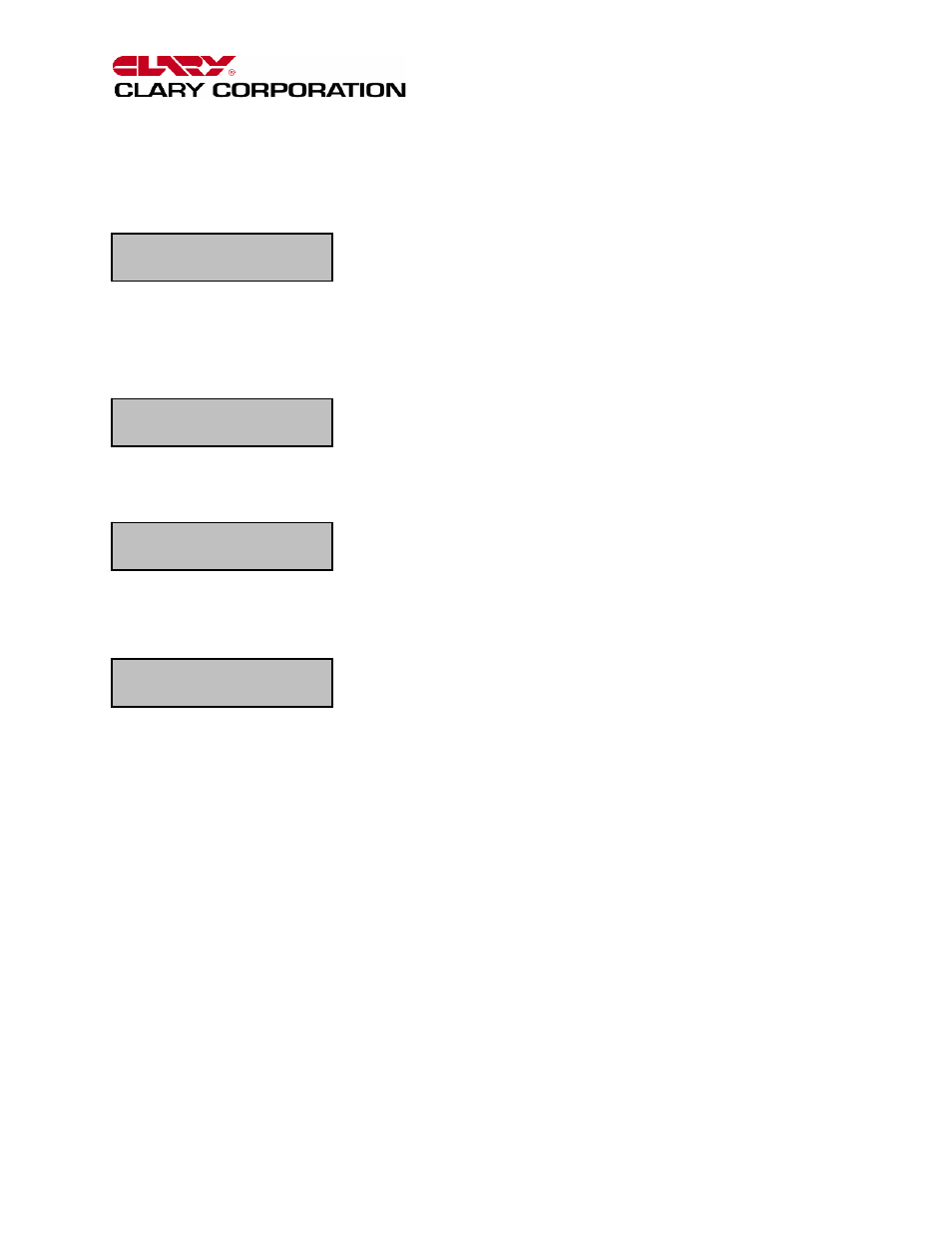 4 power system status | Clary SP Series-Model PD User Manual | Page 30 / 47