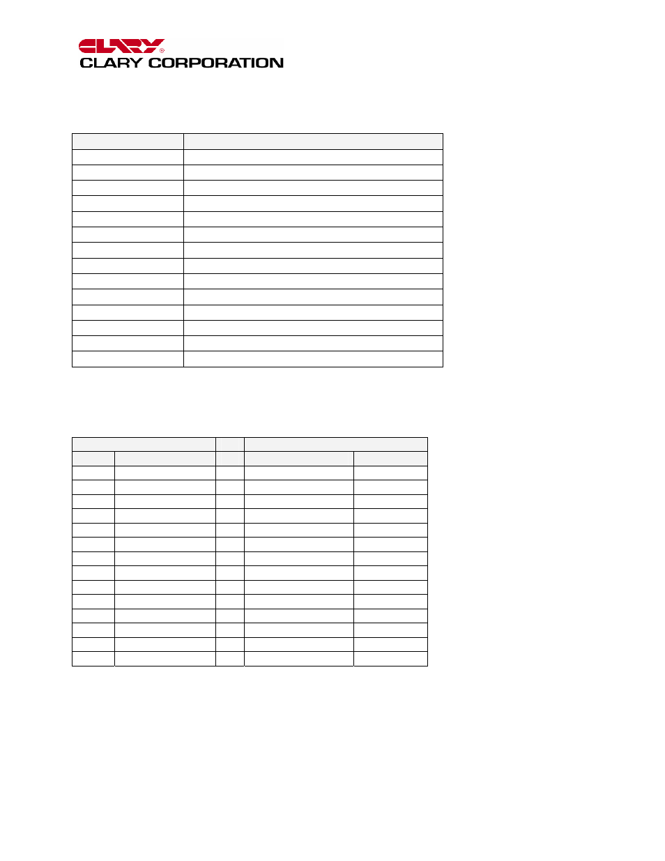 Table 13: alarms and faults, Table 14: default settings | Clary SP Series-Model PD User Manual | Page 41 / 47