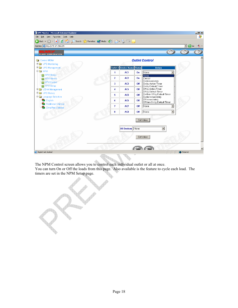 Clary SP U-MPL User Manual | Page 18 / 22
