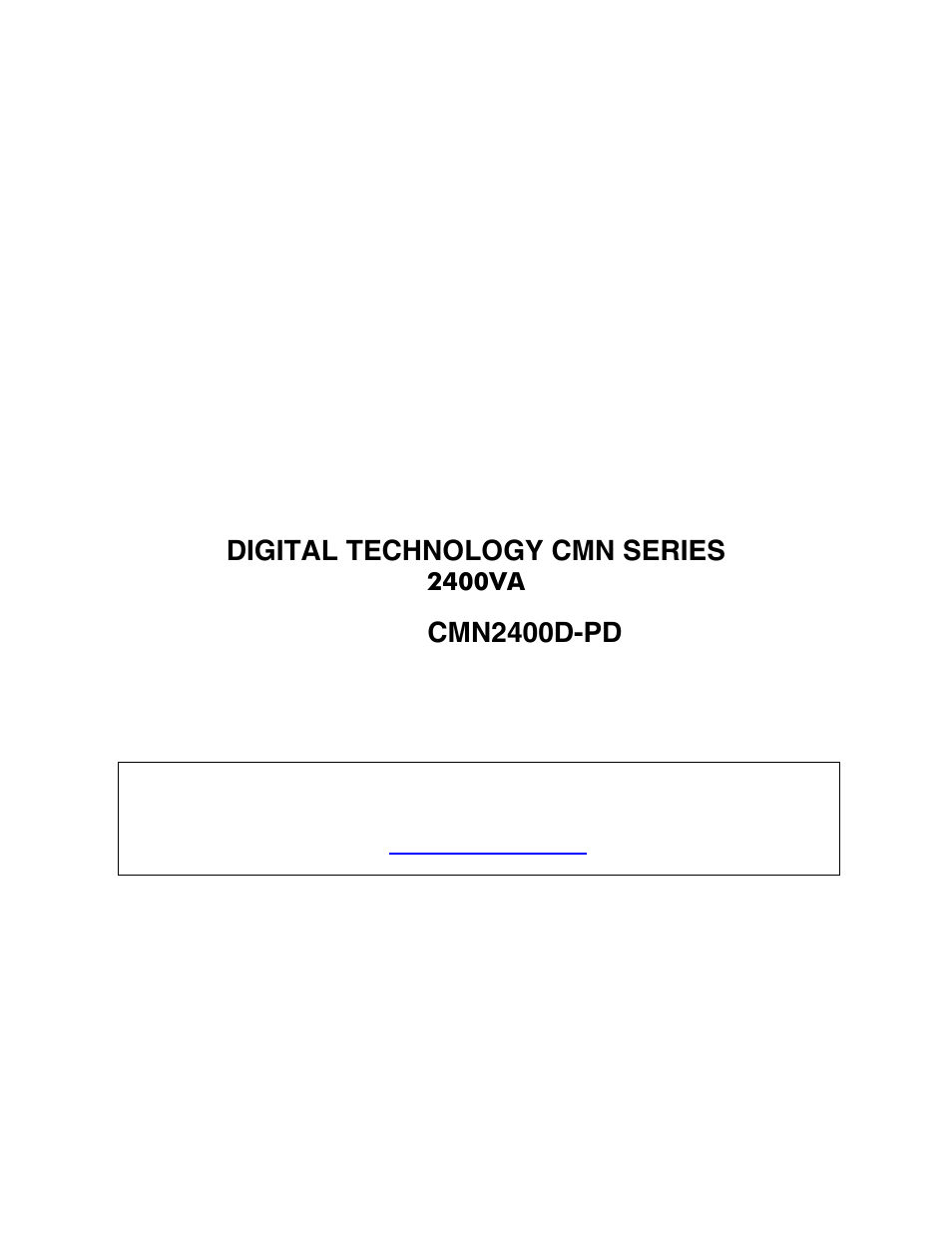 Clary CMN2400D-PD User Manual | 23 pages