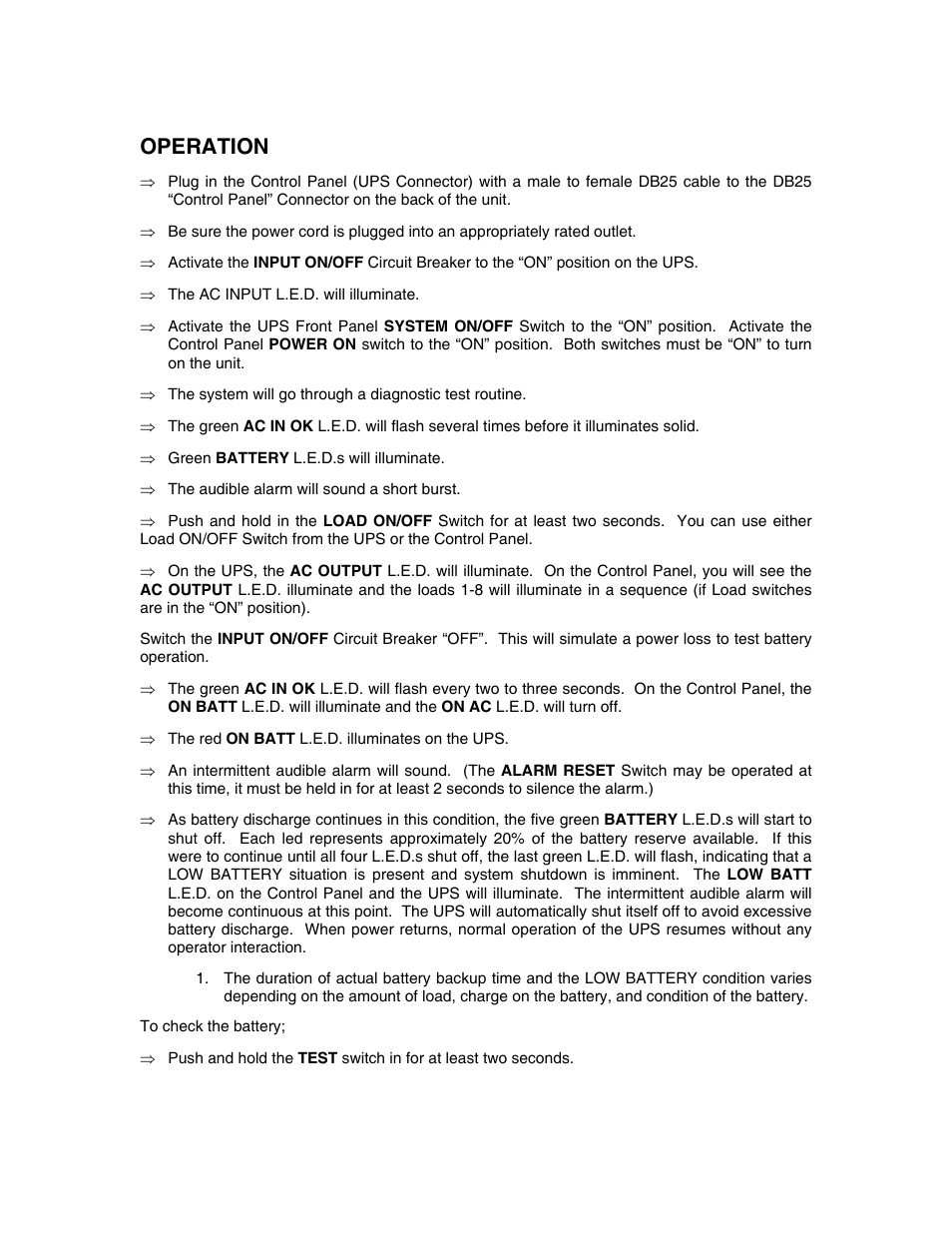 Operation | Clary CMN2400D-PD User Manual | Page 16 / 23
