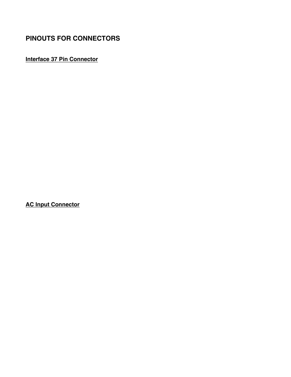 Pinouts for connectors | Clary CMN2400D-PD User Manual | Page 8 / 23