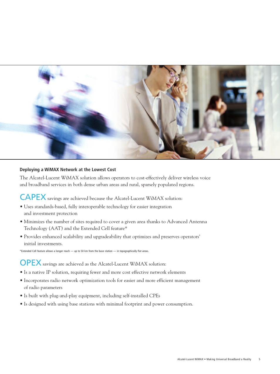 Capex, Opex | Alcatel-Lucent WiMAX User Manual | Page 5 / 12