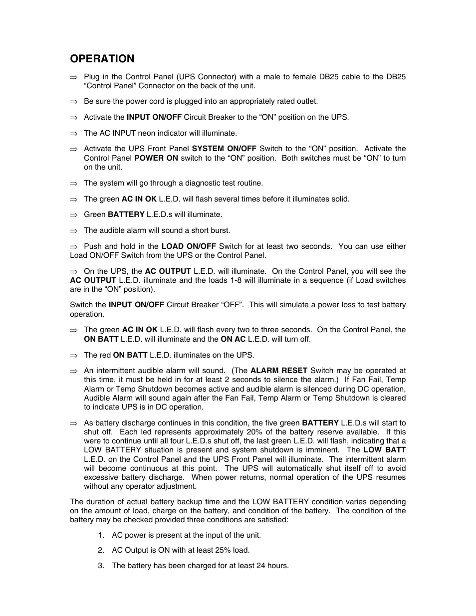 Operation | Clary CMN2000IPA User Manual | Page 16 / 23