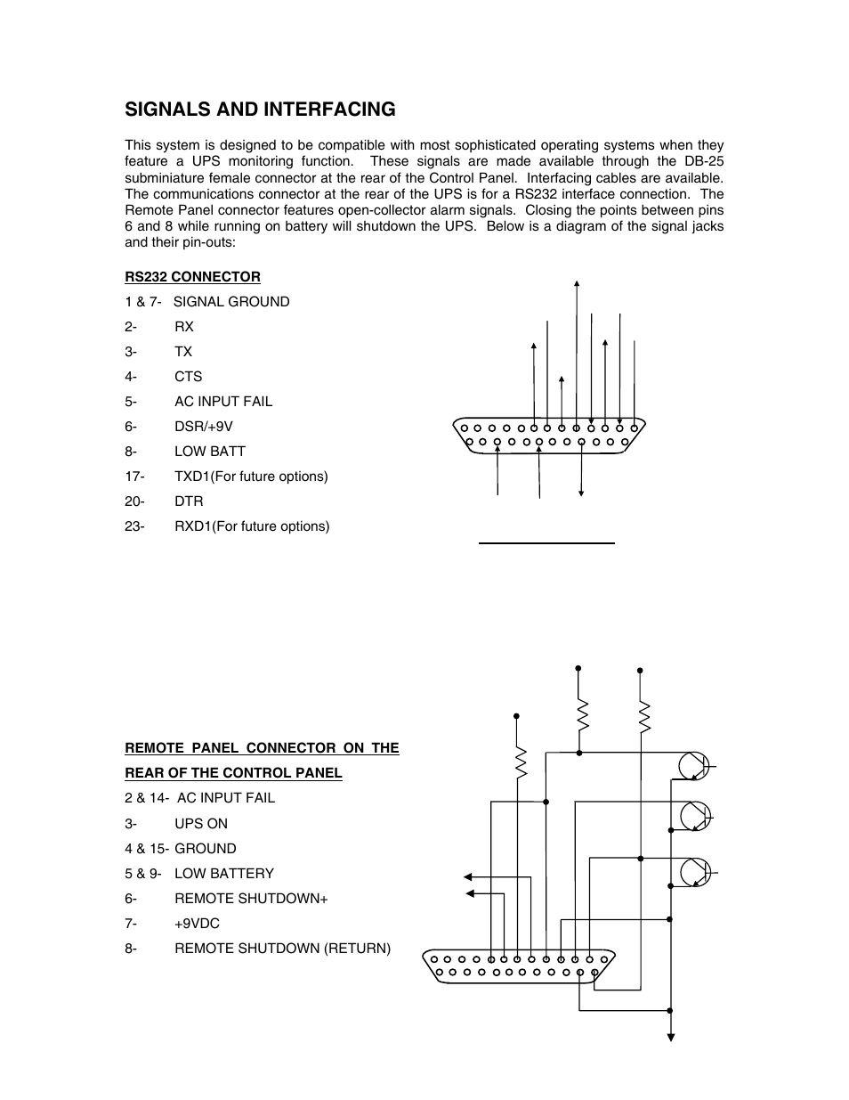 Signals and interfacing | Clary CMN2000IPA User Manual | Page 19 / 23