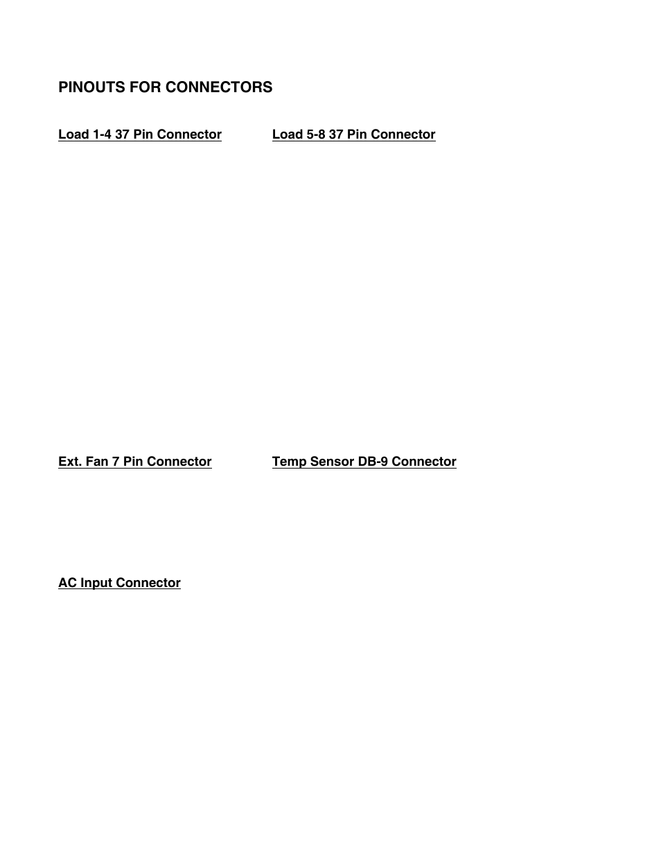Pinouts for connectors | Clary CMN2000IPA User Manual | Page 8 / 23