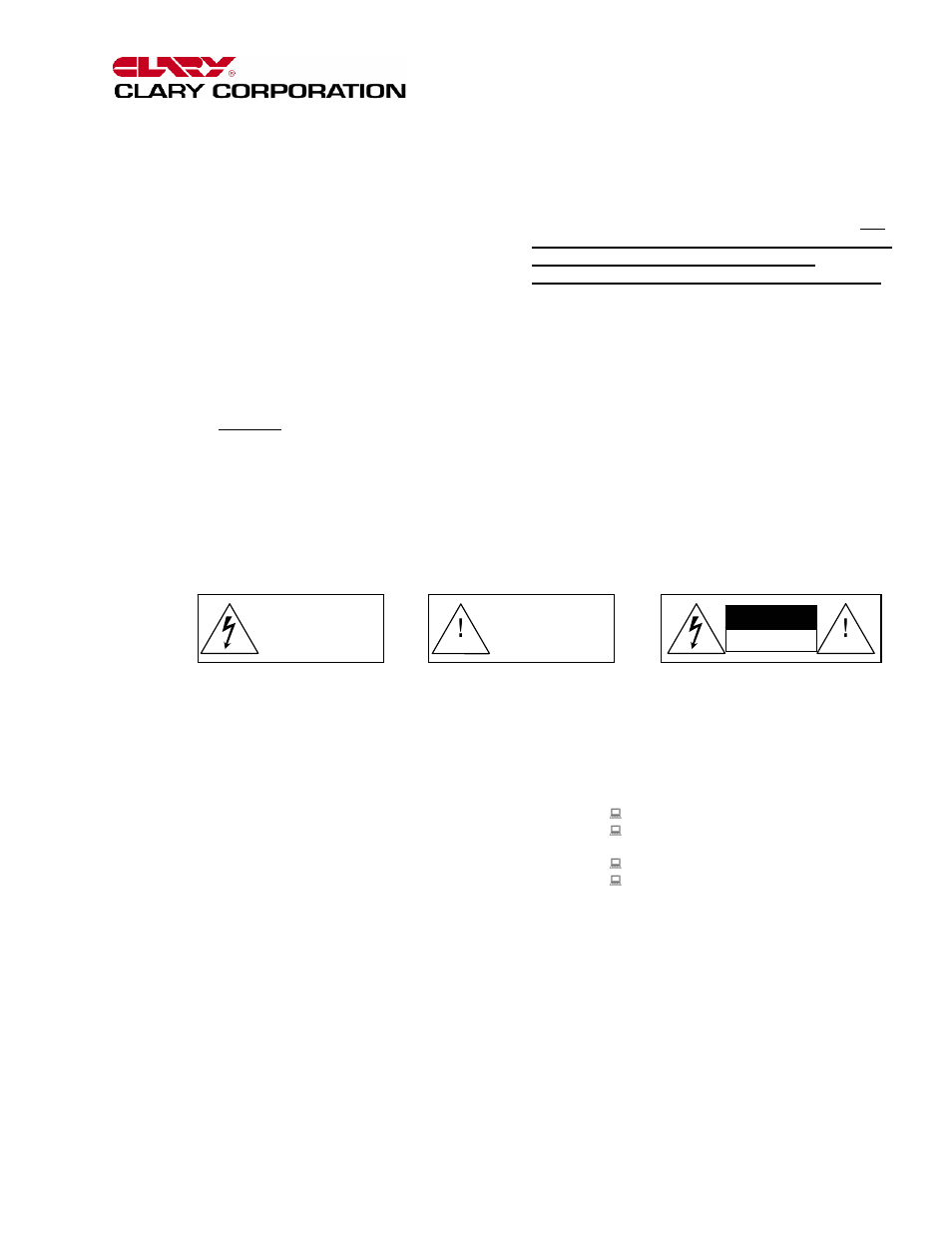 Introduction | Clary DT Series ET User Manual | Page 3 / 16