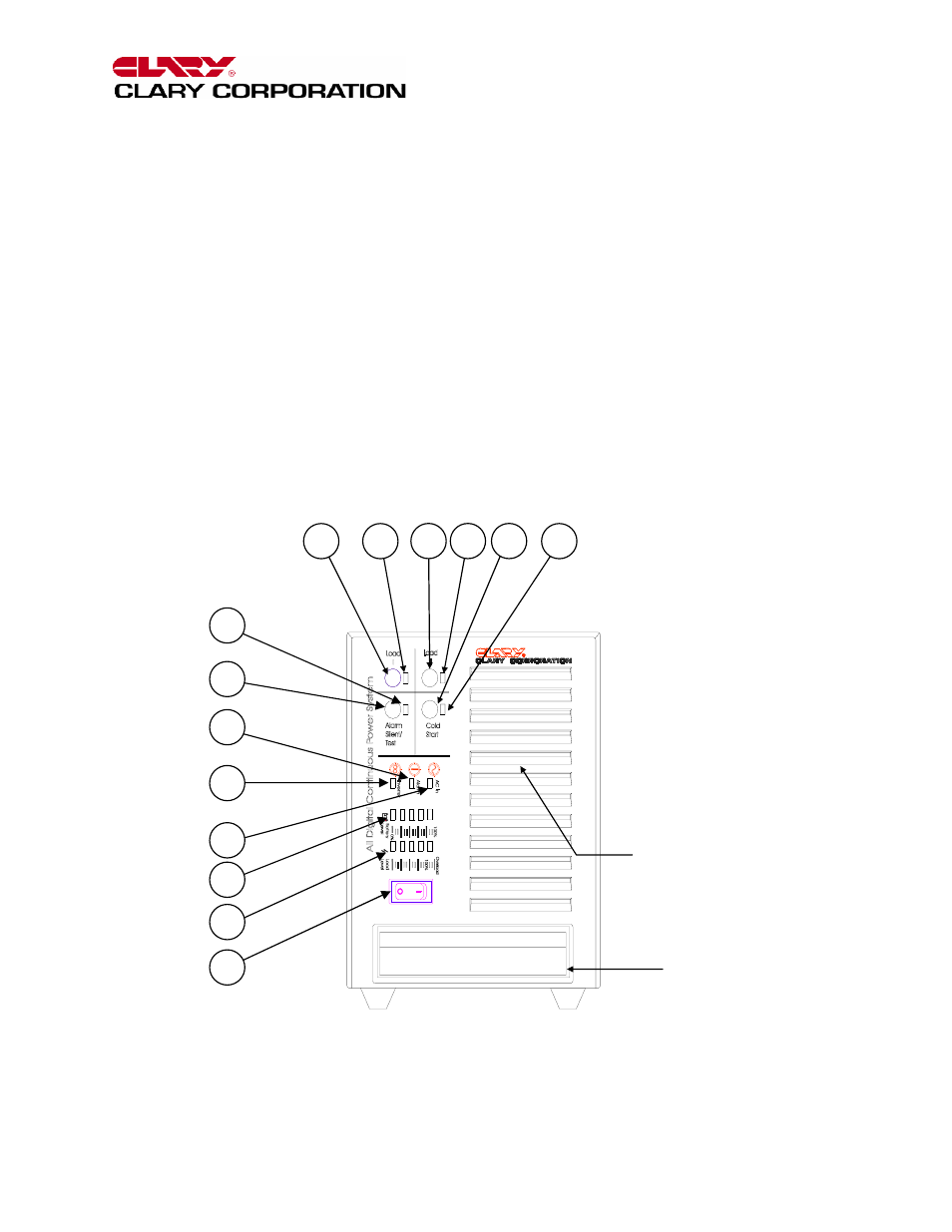 Physical description | Clary GT Series User Manual | Page 7 / 19