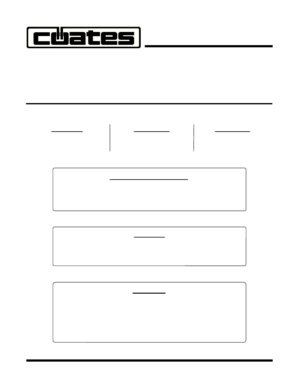 Coates CE SERIES User Manual | 16 pages