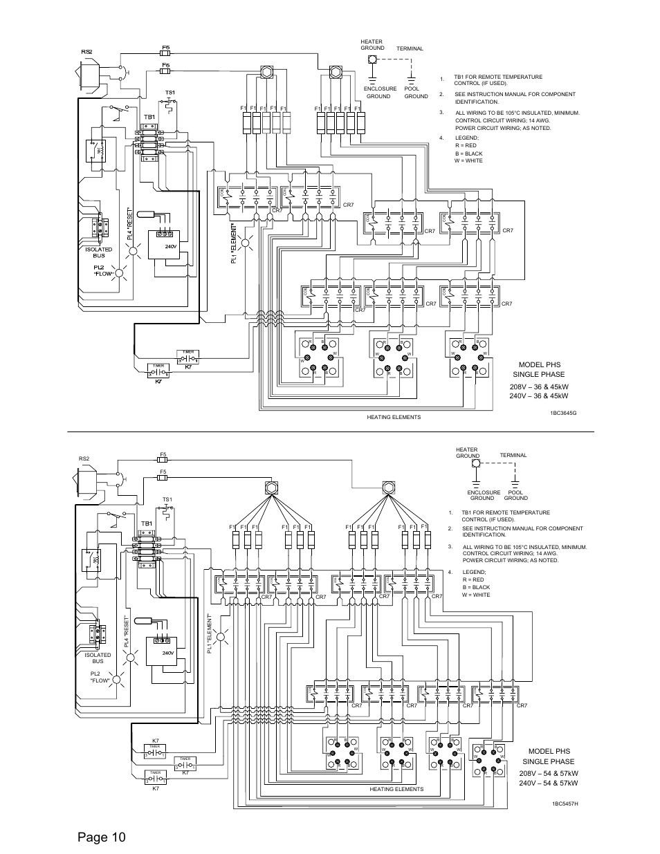 Page 10, Model phs | Coates CE SERIES User Manual | Page 10 / 16