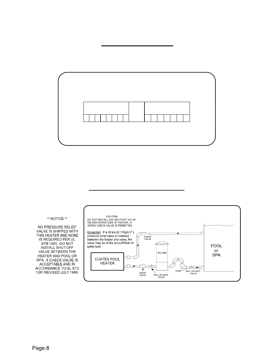 Water chemistry plumbing connections, Page 8 | Coates CE SERIES User Manual | Page 8 / 16