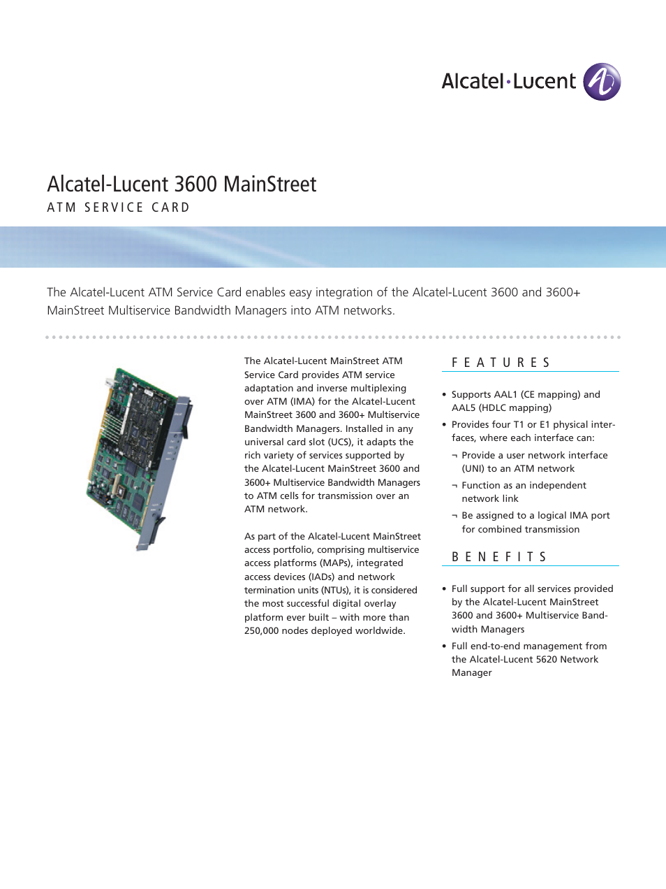Alcatel-Lucent 3600 User Manual | 2 pages