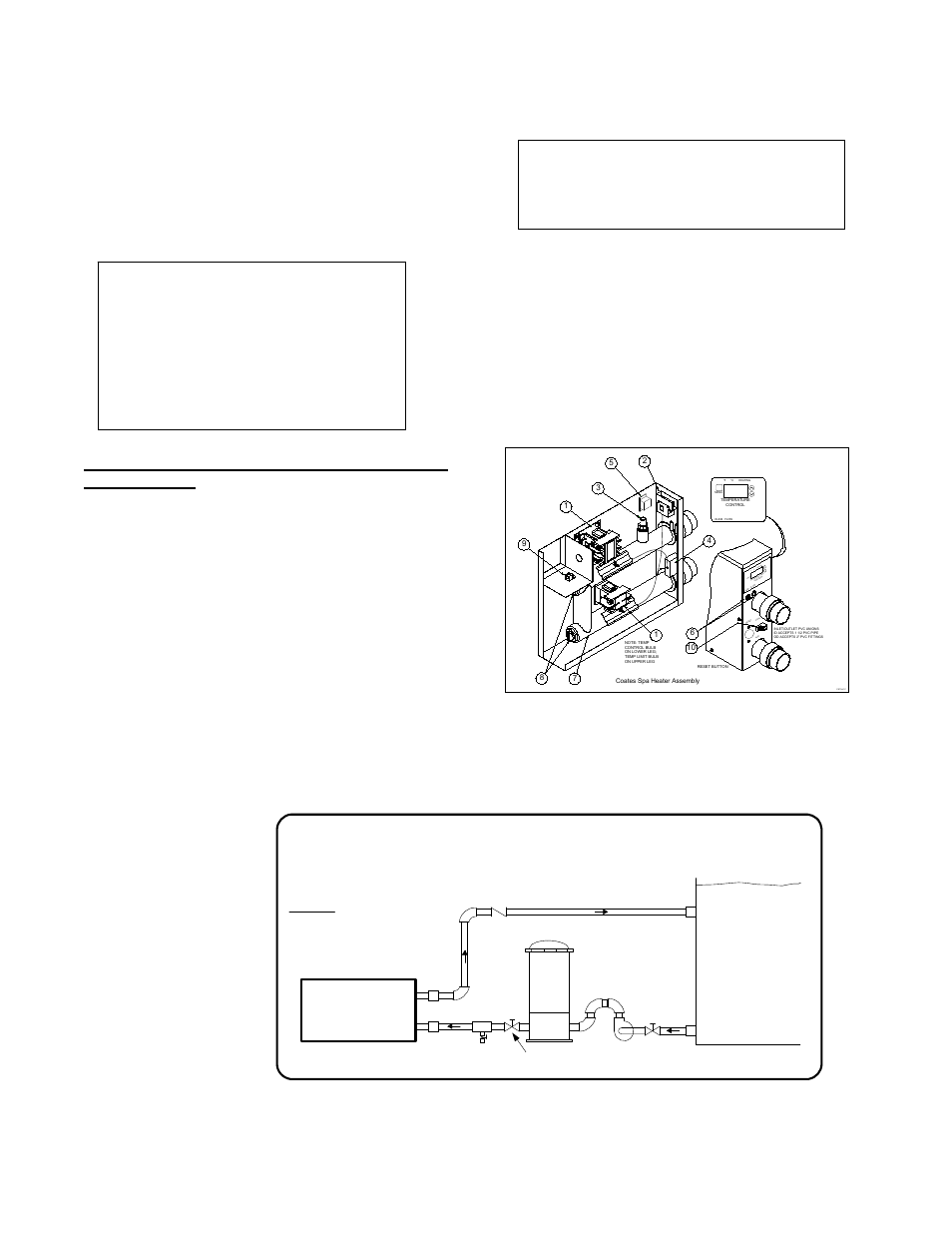 Caution, Warning, 0 description | 0 installation, 1 physical placement, 2 electrical installation, Figure 1 – piping diagram | Coates ST SERIES 5.5 & 11kW 240V SINGLE PHASE User Manual | Page 2 / 8