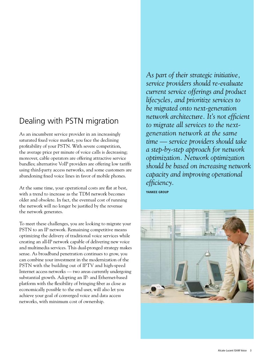 Dealing with pstn migration | Alcatel-Lucent Intelligent Services Access Manager User Manual | Page 3 / 12