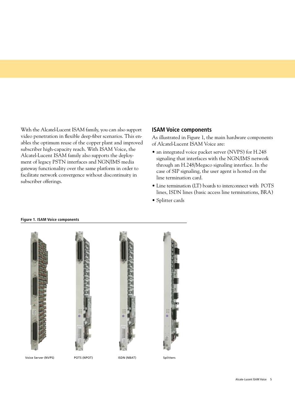 Isam voice components | Alcatel-Lucent Intelligent Services Access Manager User Manual | Page 5 / 12