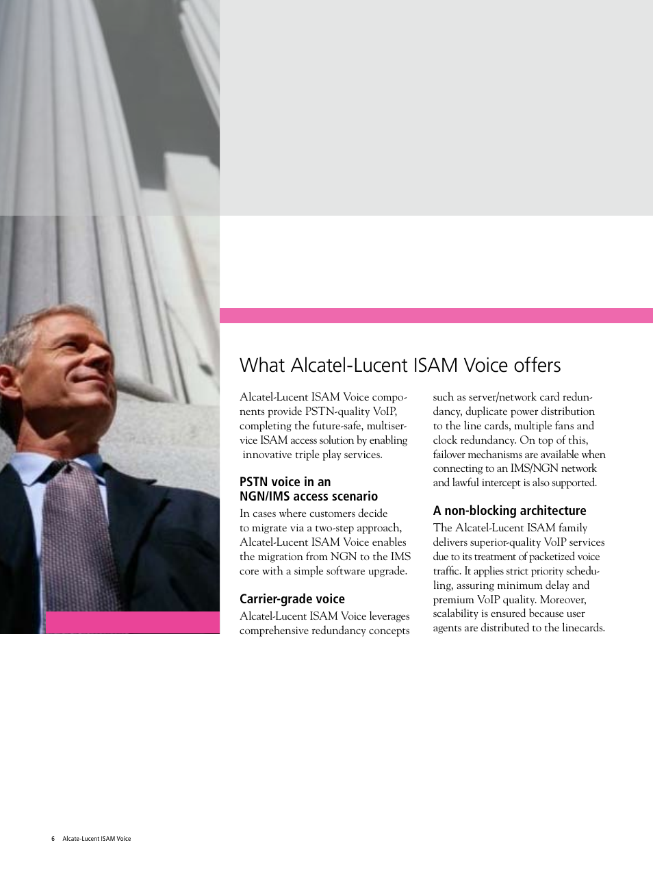 What alcatel-lucent isam voice offers | Alcatel-Lucent Intelligent Services Access Manager User Manual | Page 6 / 12