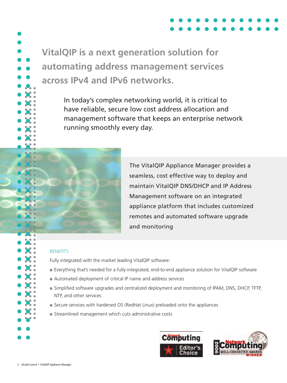 Alcatel-Lucent VitalQIP 500 User Manual | Page 2 / 8