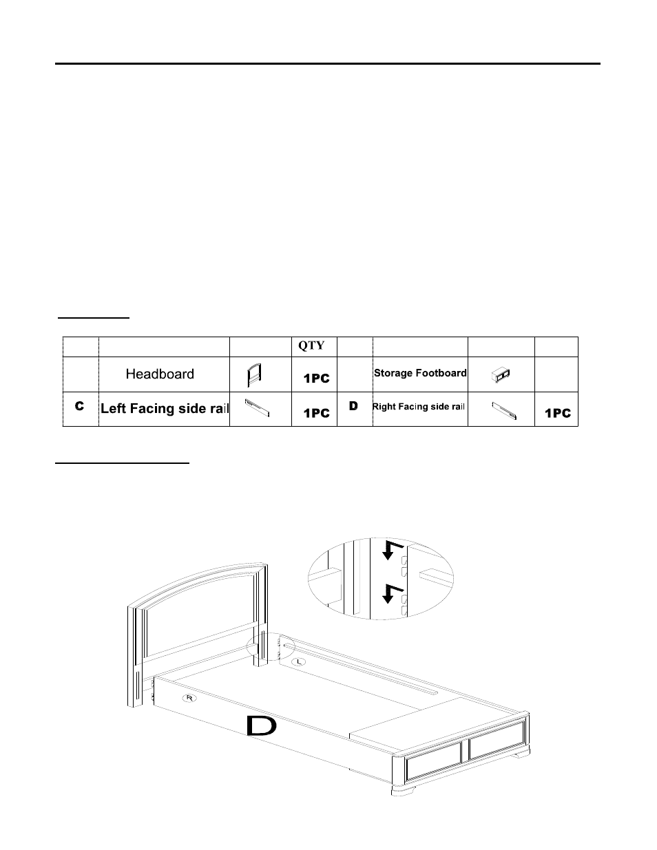 Legacy Classic Furniture Panel Bed with Storage Full 892-4724K User Manual | 1 page